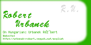 robert urbanek business card